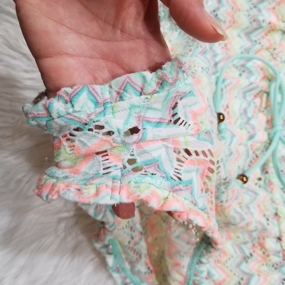 VICTORIA S' SECRET Multicolor Romper O Cover Swimsuit SIZE L/G.. - Picture 8 of 12